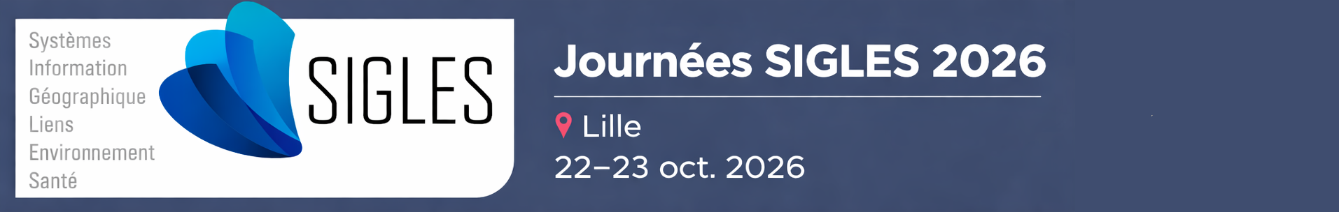 Bandeau Journées SIGLES 2026